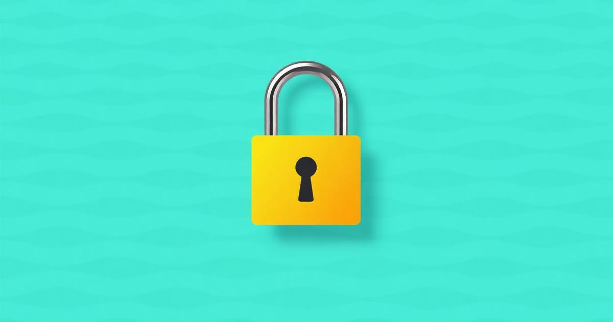 Abstrakte Illustration von Schloss und Welle zu den Datenschutzpraktiken der Website